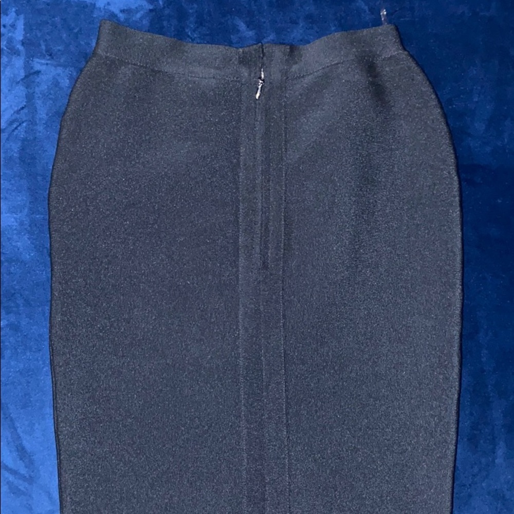 STRETCH BODYCON STYLE PENCIL SKIRT BLACK SIZE M